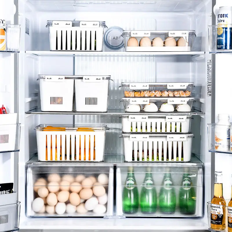 SHENGBANG Refrigerator Freshkeeping Storage Food Box Organizerfor Fridge Frischhaltedosen Organizador Acrlico Refrigerador