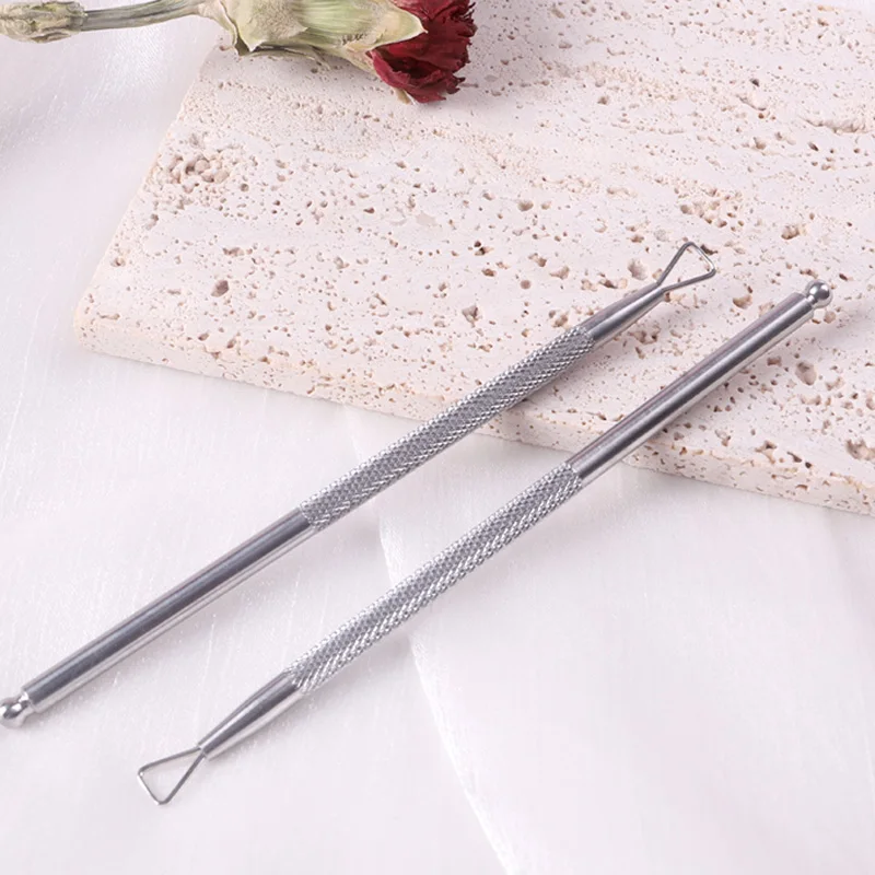 TSZS High Quality Professional Stainless Steel Save Energy Nail Art Polish Remover Tool  Polish Cuticle Pusher