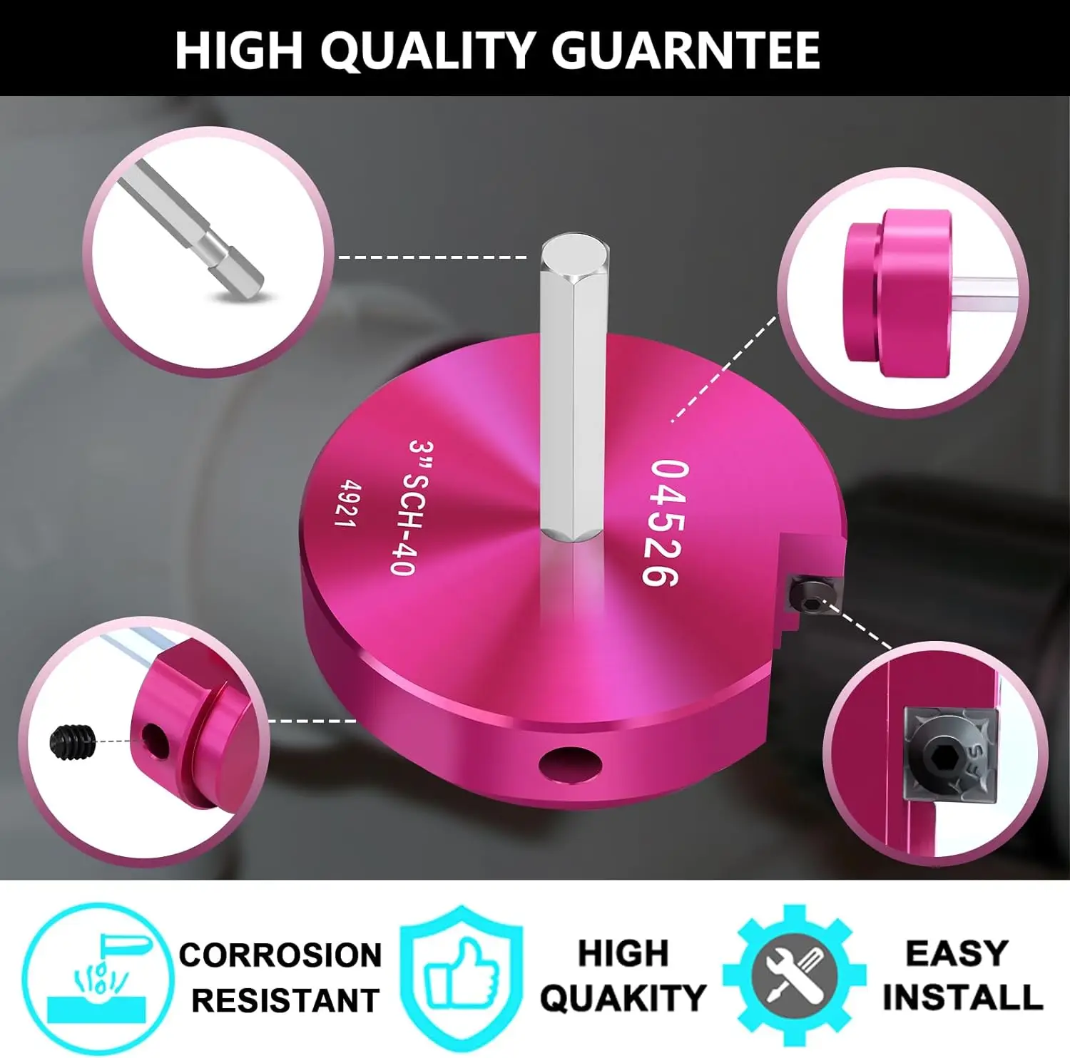 3-inch PVC pipe reamer repair Hand tools  Clean Plastic Pipe Reamers Kit DWV/ CPVC / ABS fittings tools 3 inch piping reamer