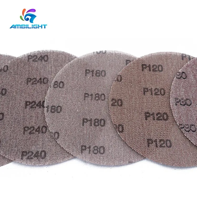 100pcs Mesh Sanding Discs Hook and Loop Abrasive Dust Free Anti Blocking Sharp Grinding Sandpaper