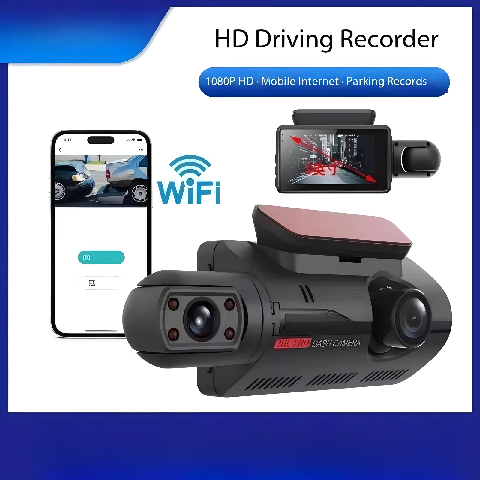 Dash Cam Mini 3 HD Dvr Car Driving Recorder Motion Detection Driving Record IPS 24H Parking HD wifi Camera