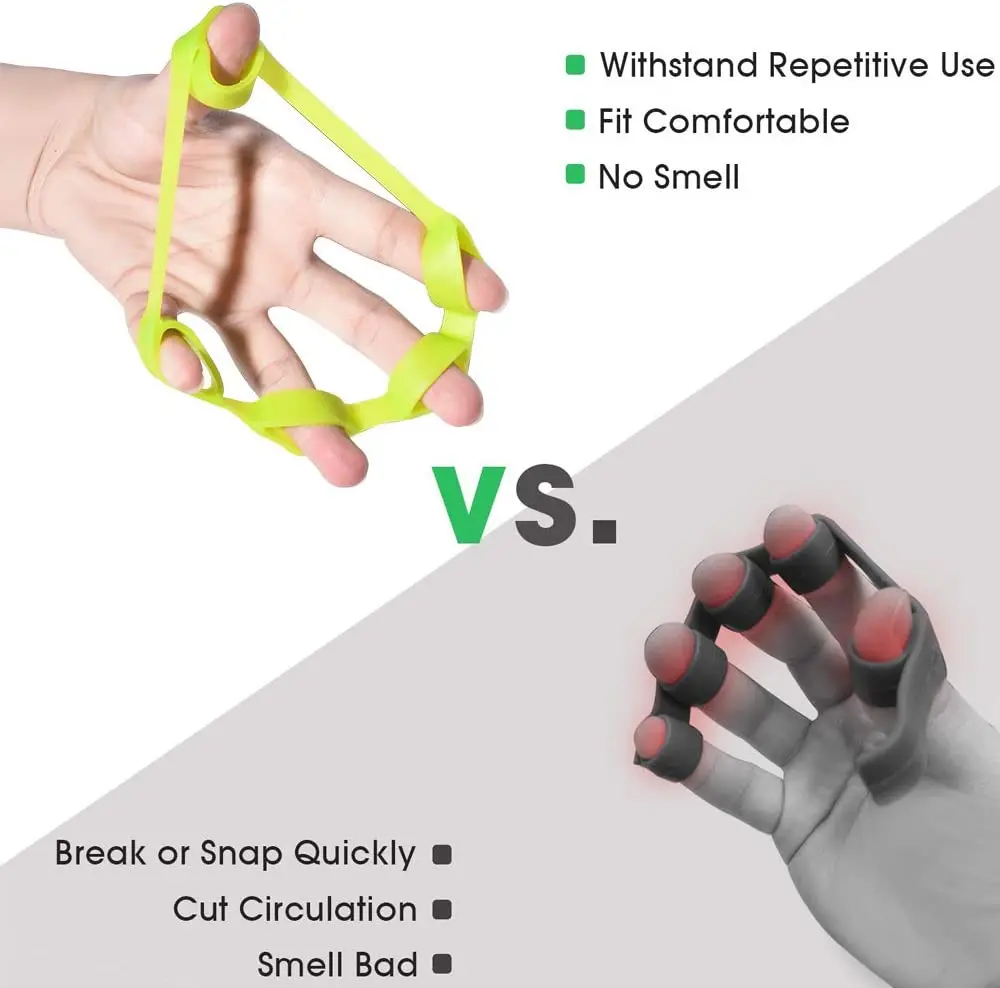 Free Sample Bigger Finger Holes Top-Quality Silicone Finger Exerciser Hand Grip Strengthener Finger Stretcher