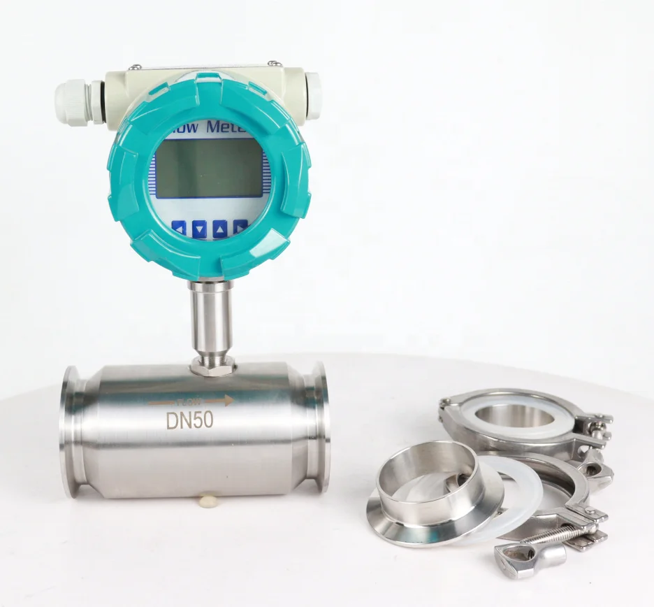 High Accuracy Certificate 6 inches Oil measuring Diesel Paddle Wheel Water Flowmeter Turbine Water Flow Meter