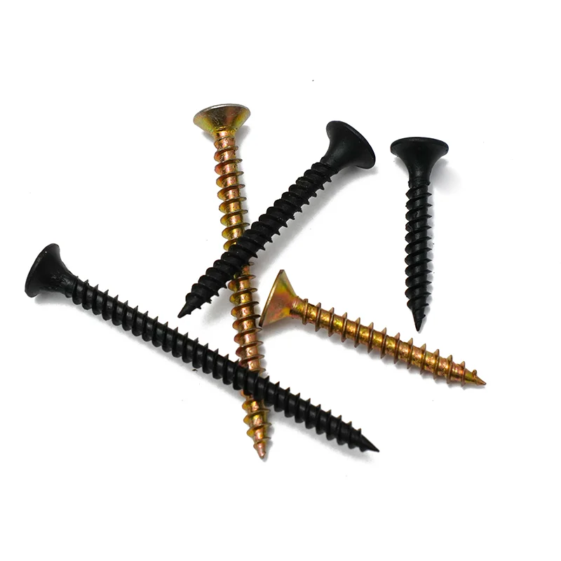 Factory price Flat Head Colorful Galvanized Black Phosphating Self-drilling Self-tapping Wood Drywall Screws