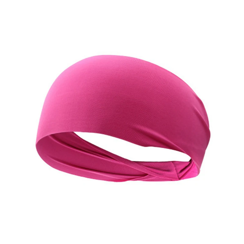 Factory Custom Logo Print Elastic Hair Band Women Men Absorption Sweat Polyester Football Basketball Running Yoga Sport Headband