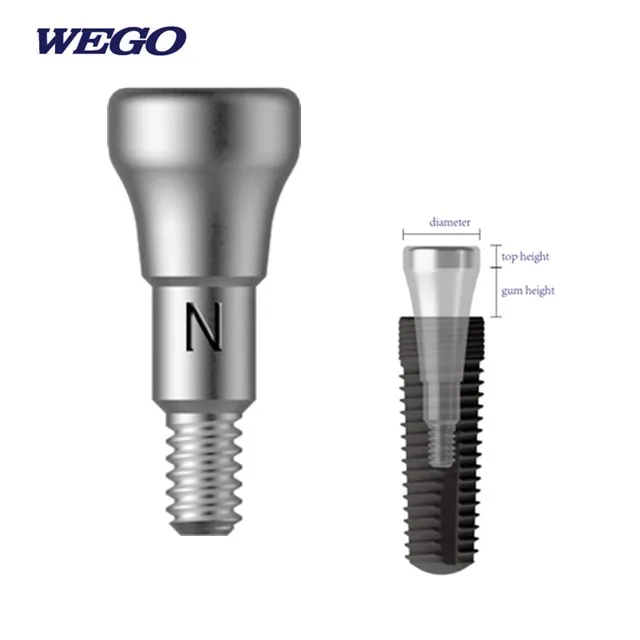 
WEGO CE Pure titanium 4.0mm 4.5mm dental healing abutment for 3.4mm narrow neck dental implant 