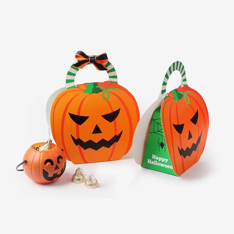 Hand-held Creative Christmas and Halloween Wrapping Gift Box Ghost paper bag Candy box Creative Wrapping gift box Stock
