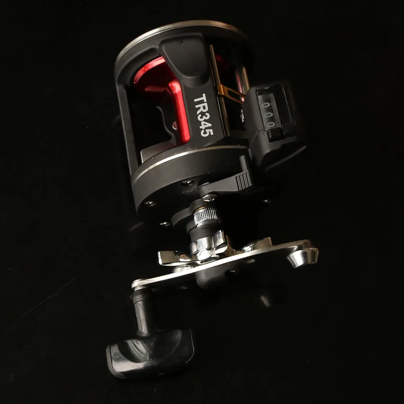 ZHUORUN New Cast Drum Fishing Reel 2+1BB 3.8:1 Slow Jig Sea Fishing Line Counter Trolling Fishing Reels For Big Fish