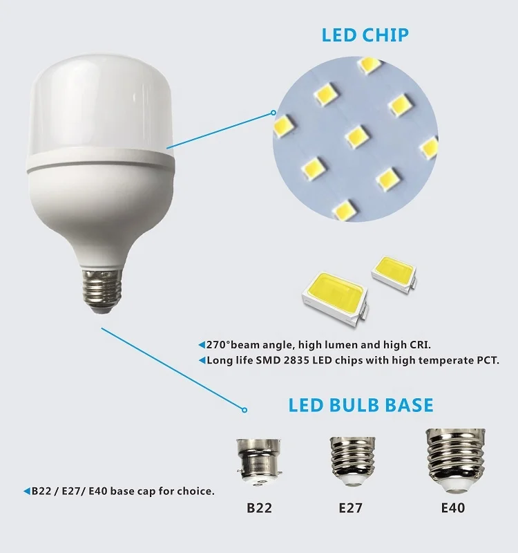 Modern Design T Led Bulbs T80 20W E27 B22 IC Constant Current Energy Saving Light
