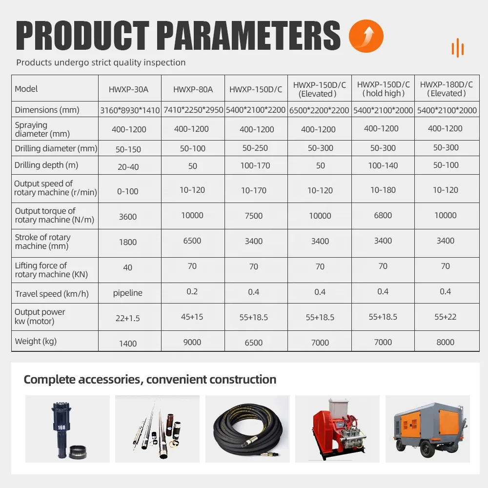 Crawler jet grouting machine Slope support Deep foundation pit support drill rig