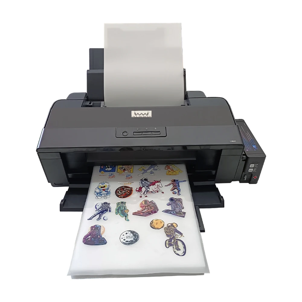 Specialized oven L1800 30cm PET films sheet feeding inkjet A3 DTF printer for dark cotton T shirts