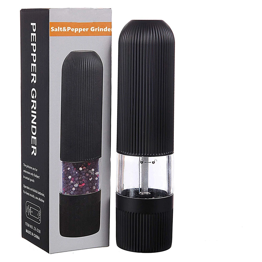 2021 Top Seller Battery operated Stainless Steel Electric Automatatic Salt Pepper Mill Adjustable One Handed grinder