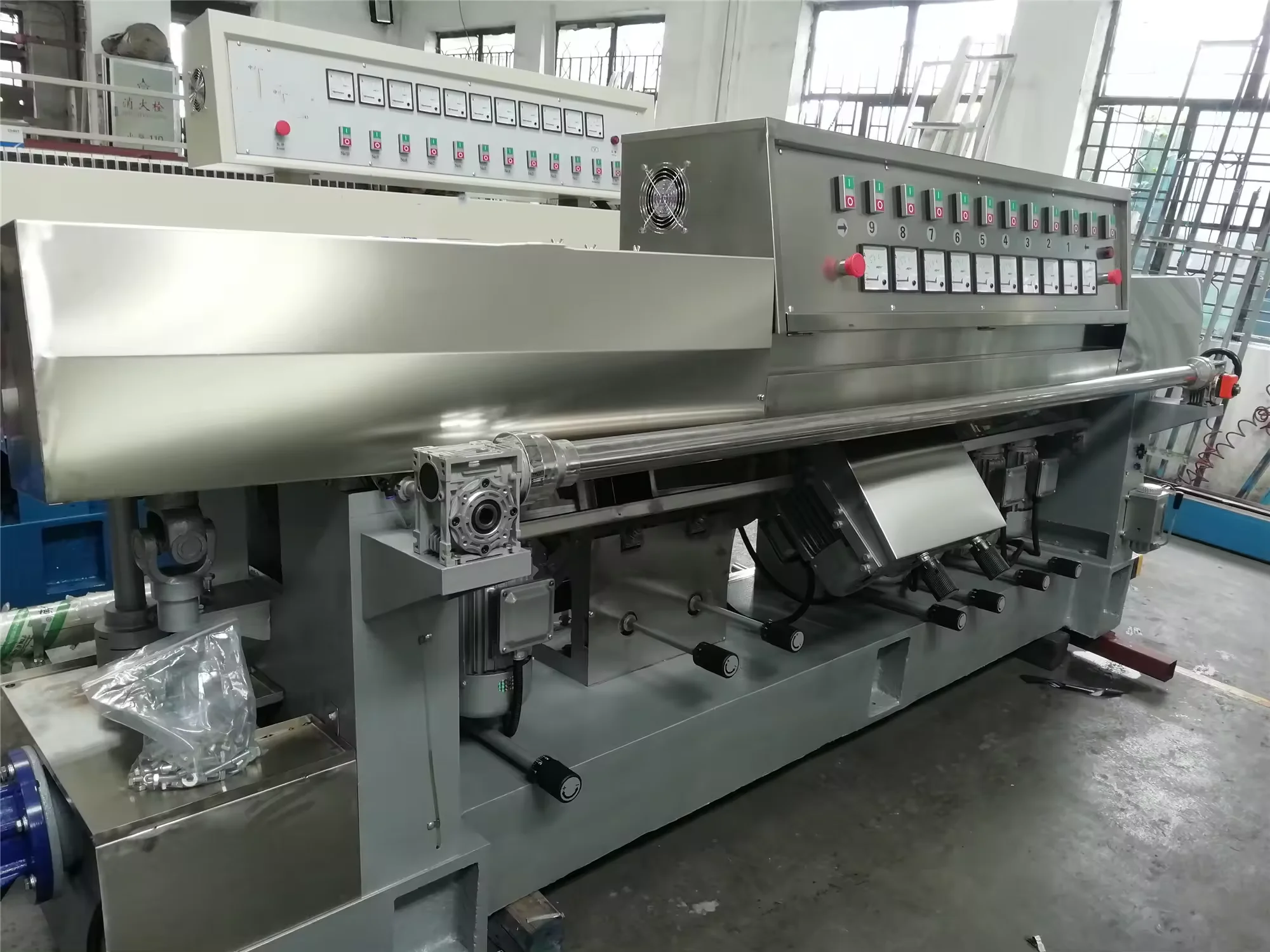 Shaft Straight Line Machine Chain Type Automatic Edge New Ce Certificate Glass Edging Machine