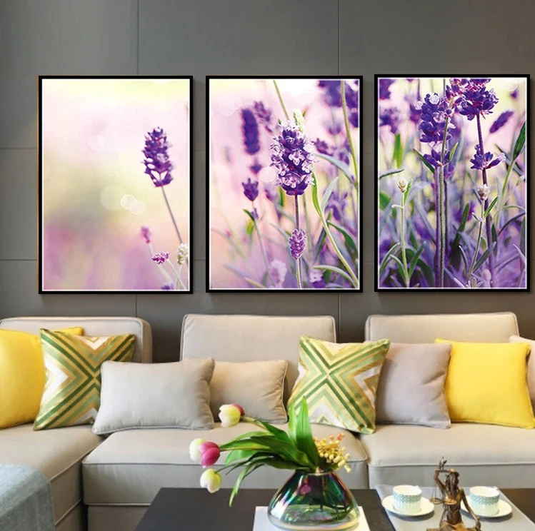 
Popular holiday supplies flower image round diamond painting full diamond painting sale 3 sets of painting embroidery 