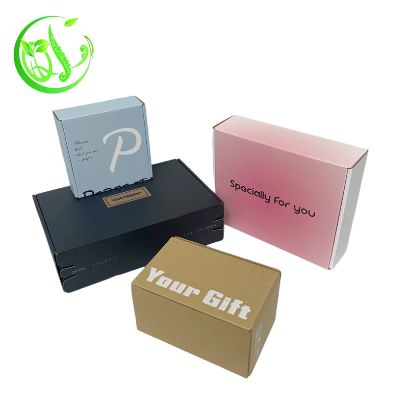 Recyclable paper boxes food kraft packaging cardboard gift boxes kraft paper folding paper colored aircraft box