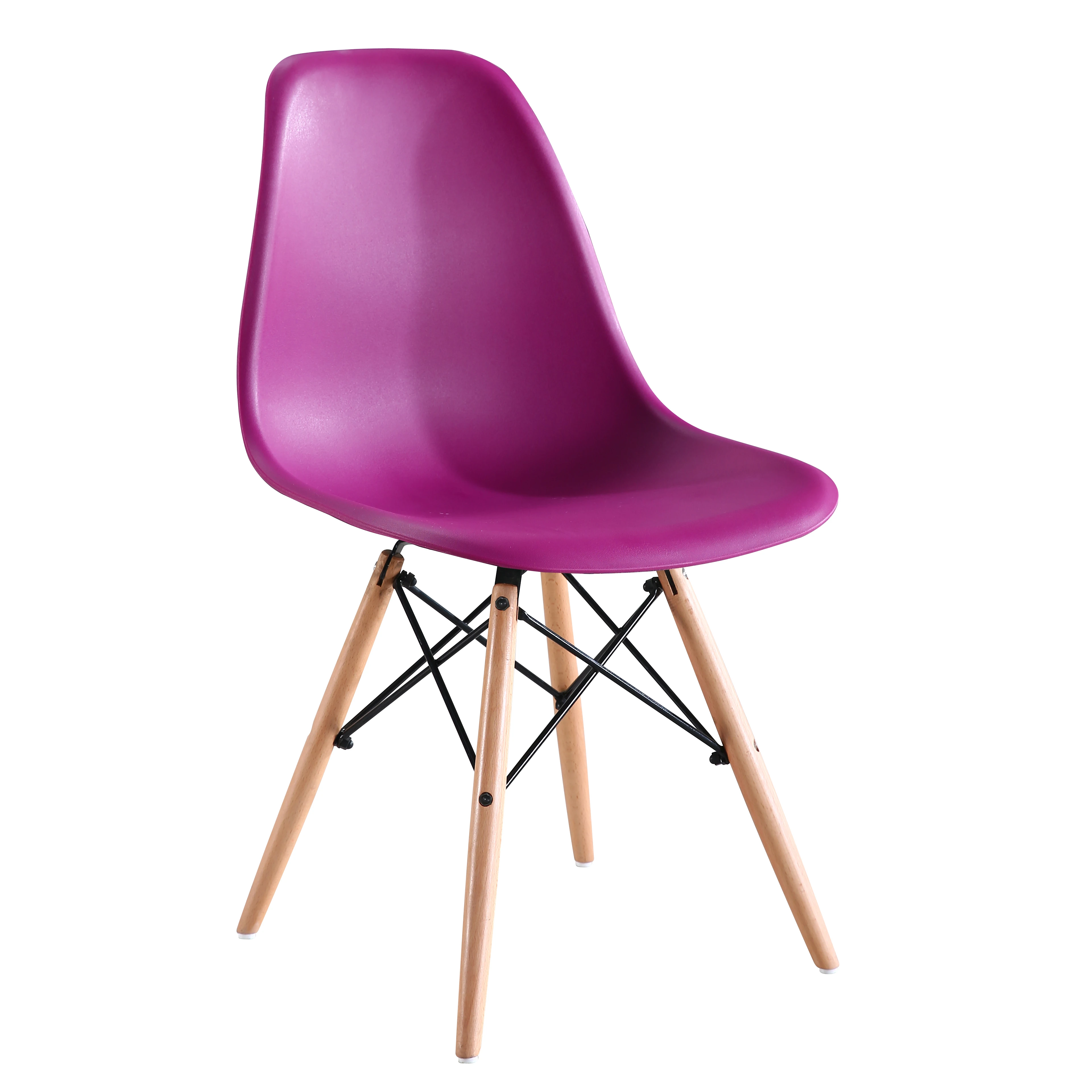 Nordic Modern Plastic Kitchen Table Chairs Set Beech Wood Legs Eam Dining Room Chairs Set For Dining Room Home Furniture