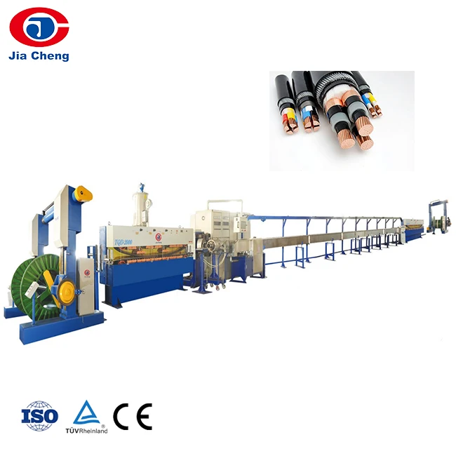 JIACHENG PVC insulation material fiber optic cable wire extrusion complete production line manufacturing equipment