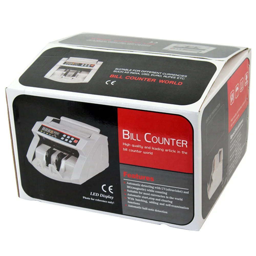 New Low Price 2188 Money Cash Counting Machine Bank Office UV/MG Detecting Currency Cash LED Fake Bill Counter Detector