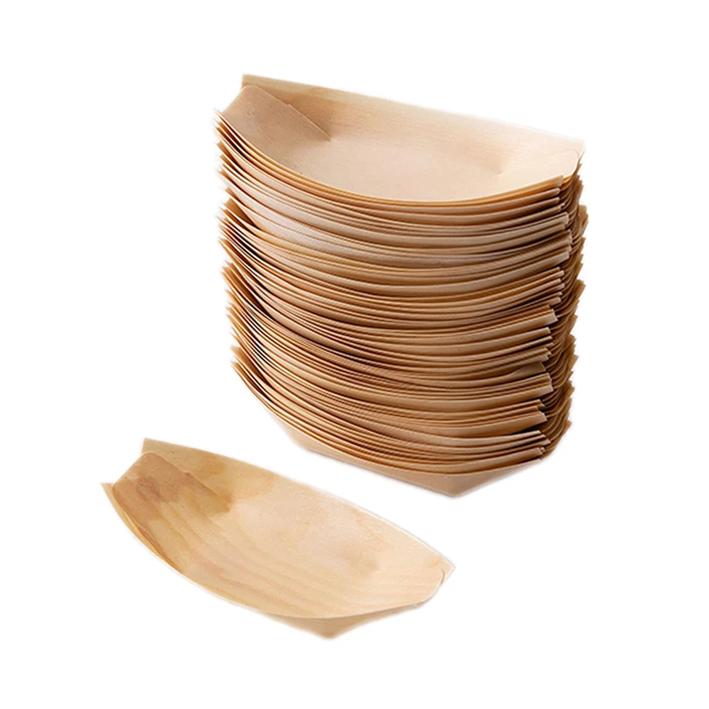 2020 Manufacturers Wooden Sushi Boat Plates Environmentally-Friendly Wooden Boat Bowl Bote De Madera Para Sushi