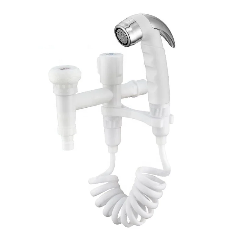 Двойной переключатель ABS пластик Ванная комната Портативный тройник клапан shattaf Туалет Биде Распылитель головка небольшой дизайн высокое давление shattaf