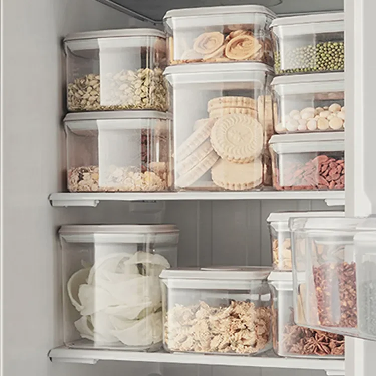 China Manufacturer Food-grade Pp AS Plastic Bpa Free Airtight Dry Cereal Food Storage Container Canister With Lid