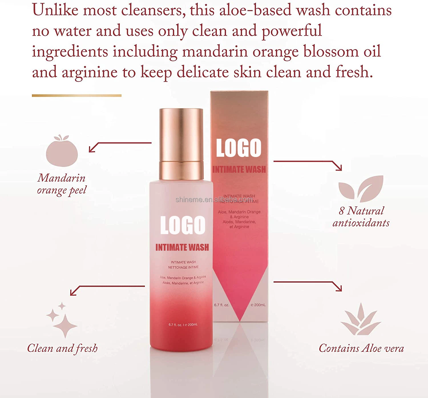 Women Care private label organic 100% natural personal care yoni feminine hygiene products PH balance vaginal foam intimate wash