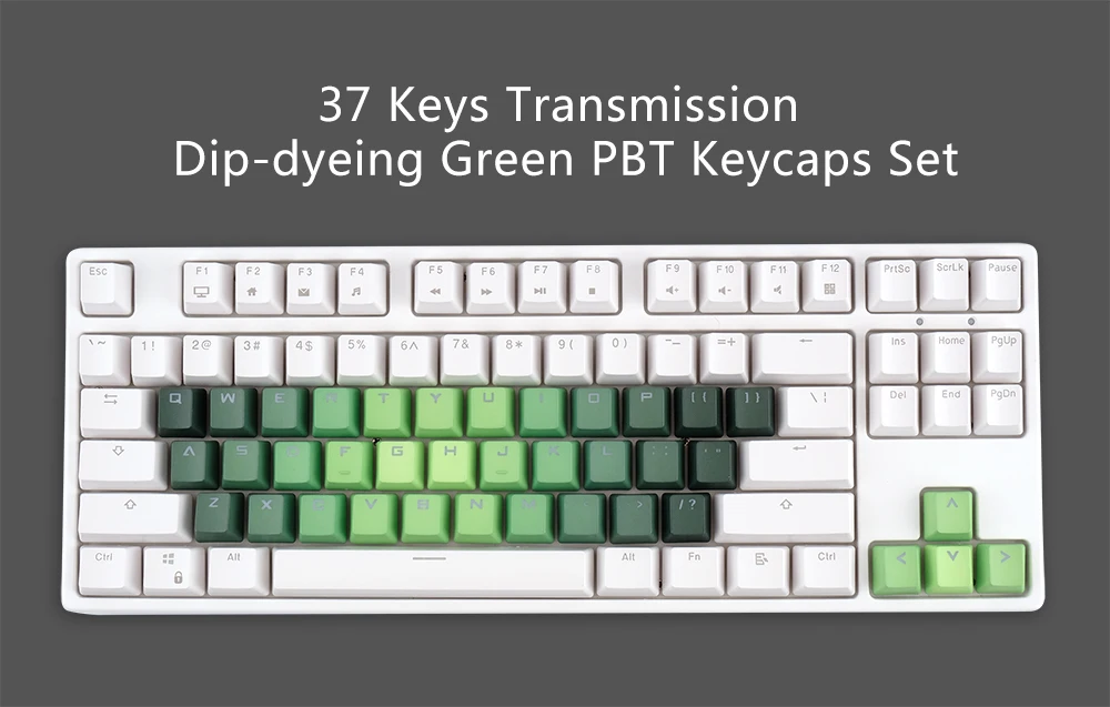 Translucent Keycaps Double shot Injection Molding Keycap Blue Custom Gaming Keyboard PBT Keycap Set