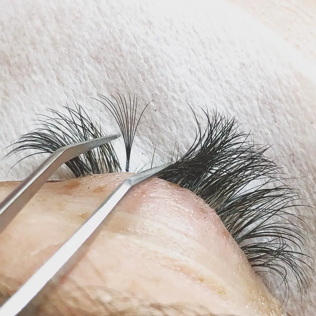 Korean PBT Fiber matte black cashmere lash extensions volume trays 3d volume lashes mink eyelashes extension russian volume lash