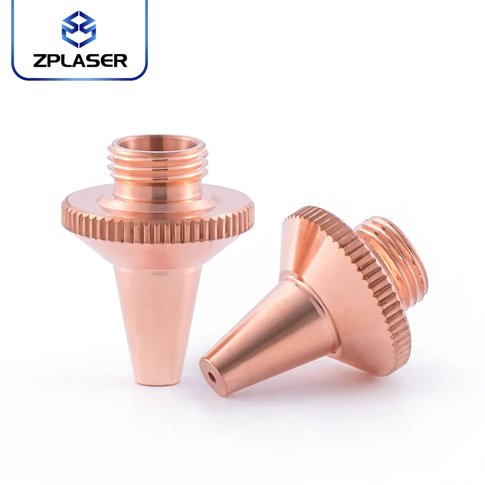 [High-quality] ZPLASER Optical Fiber laser equipment parts red copper Single Layer D15mm-19H 3D-M8-S laser cutting nozzle