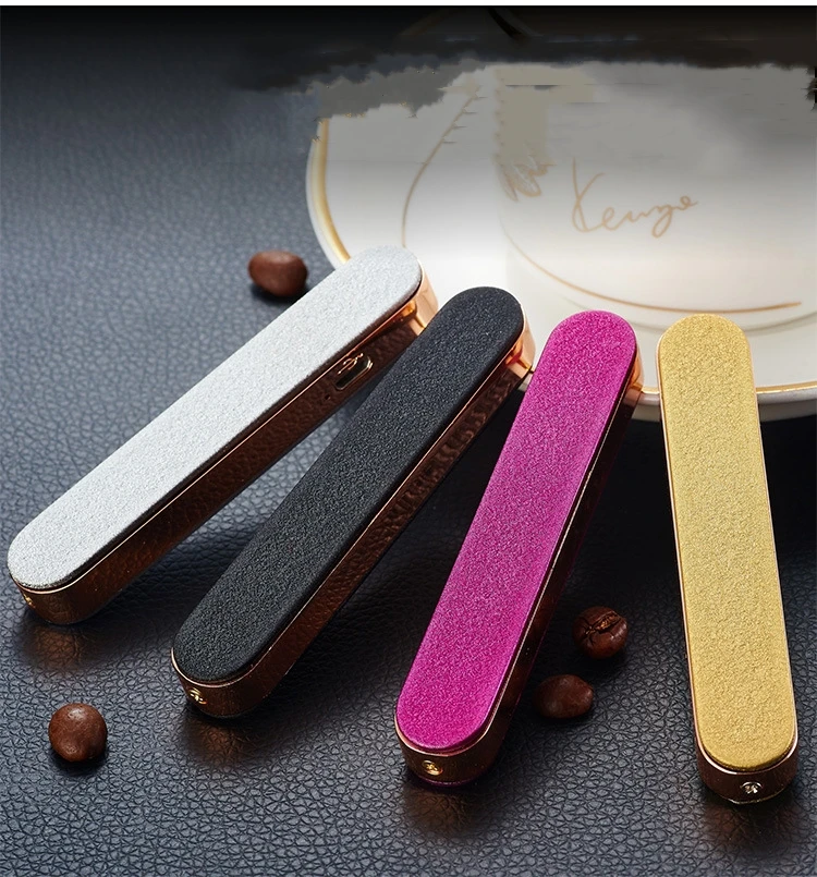 Оптовая продажа перезаряжаемая электрическая USB-зажигалка тонкая беспламенная катушка зажигалка для курения женский подарок персонализированный