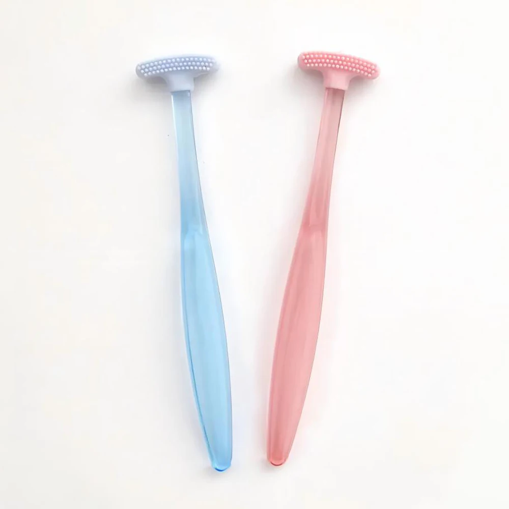 Soft Silicone Tongue Cleaning Brush Oral Hygiene Health Dental Care Tongue Scraper Cleaner Fresh Breath Brushes