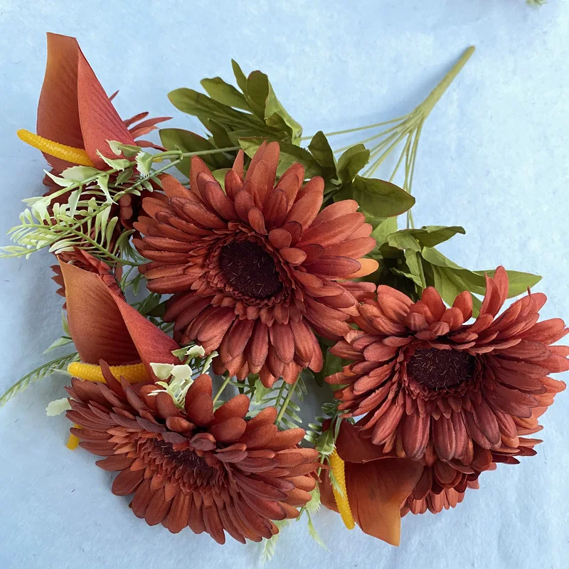 Wholesale Fake Flowers 11 Head Autumn Chrysanthemum Artificial Flowers For Wedding