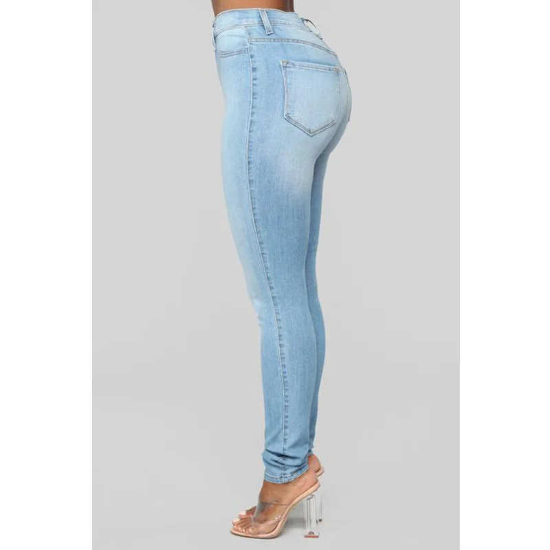 Women Stylish Pants Durable Button Breathable Women High Waist Skinny  jeans for women