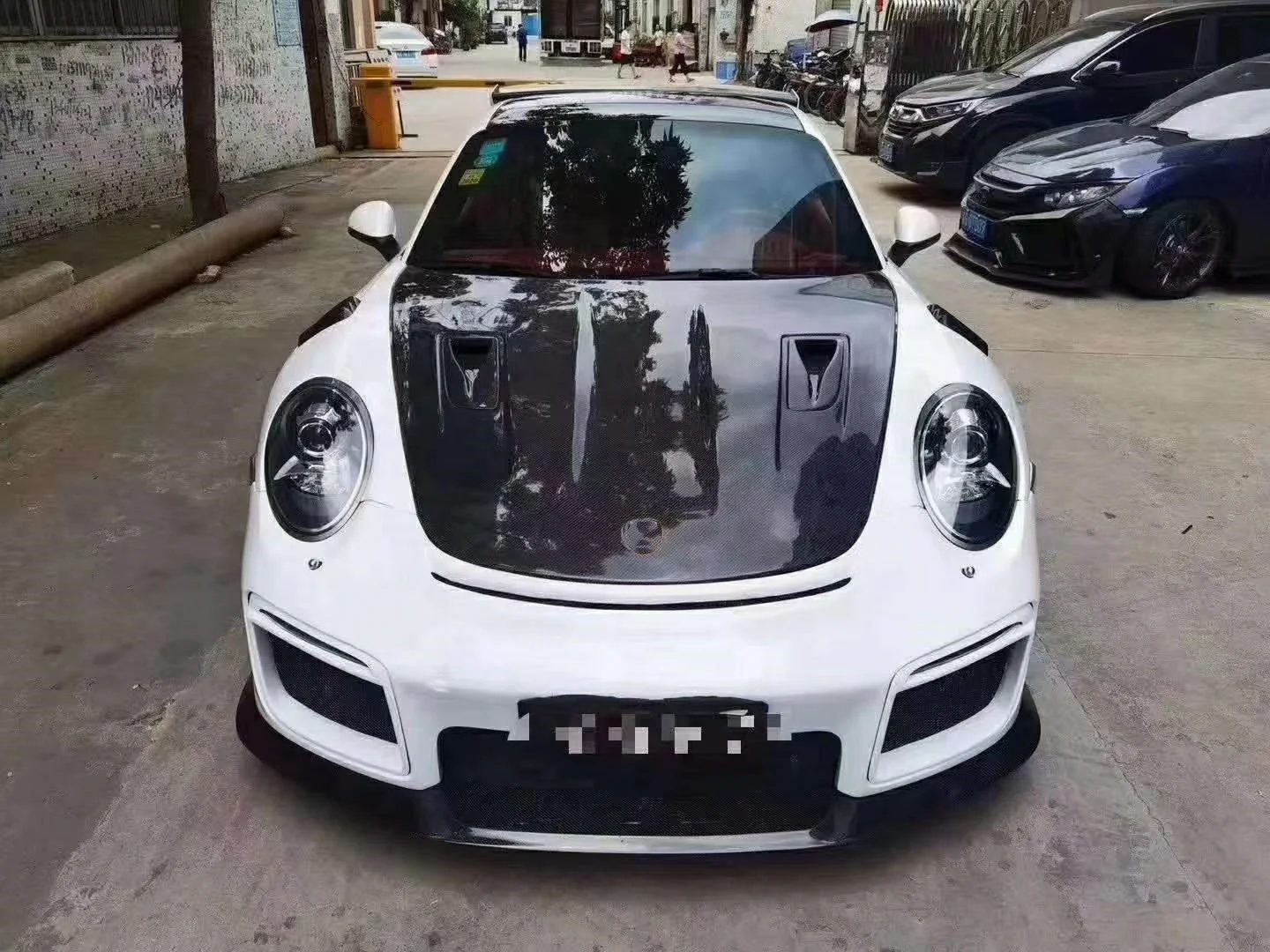 BETTER High Quality Car body kit for Porsche 911 991 2012-18 To GT2 RS style front rear bumper fenders hood spoiler