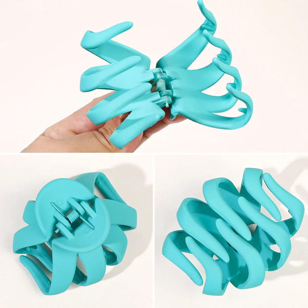 French Solid Color Plastic Flower Cheap Wholesale Hair Accessories Hair Clamps Claw Clip French Barrette Hair Clip