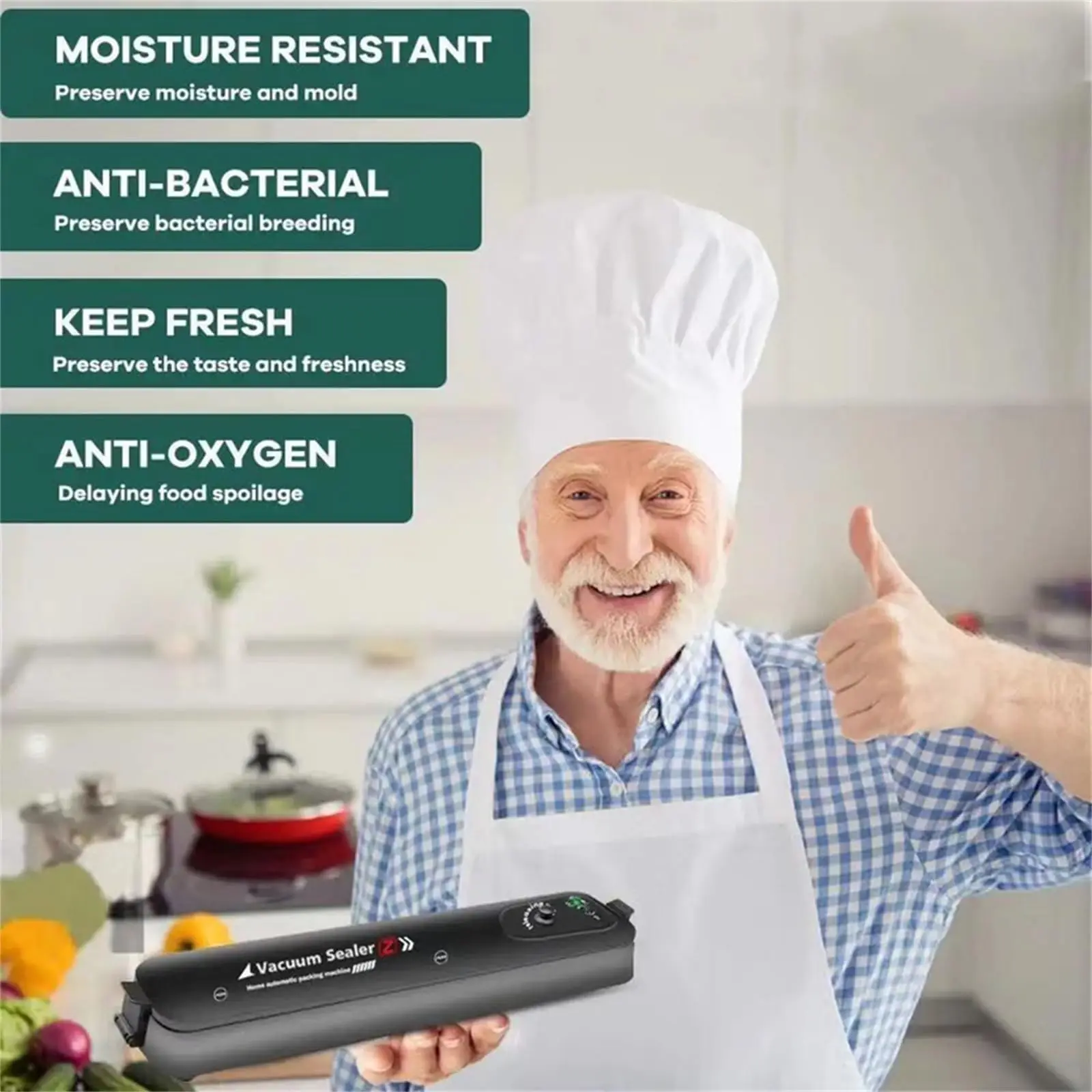 Custom logo Manufactures Automatic Food Vacuum Sealer Machine Household Portable Packing Electric Vacuum Food Sealer with 10 Bag