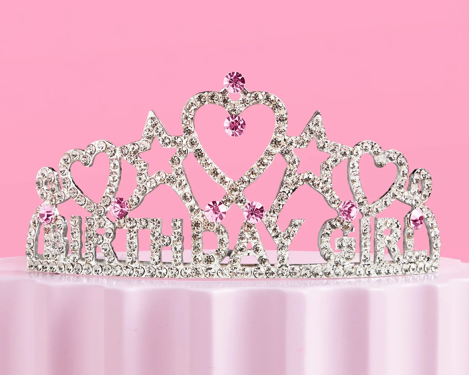 New Silver Birthday Princess  Tiara Crystal Crown Birthday Girl  Party Favors Birthday Party Decorations