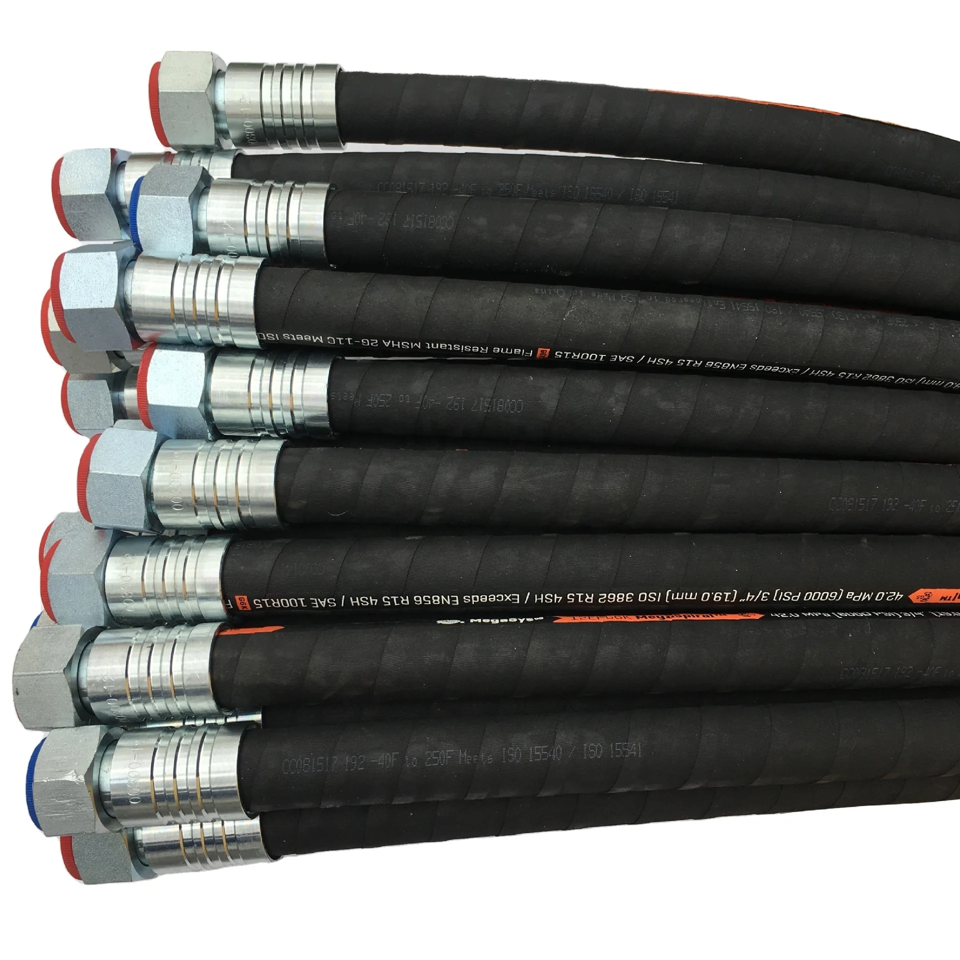 Steel Wire Reinforced  1/4 Inch Black Hydraulic Rubber Hose for Engineering Construction