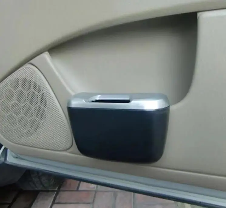 Car Trash Can Multi-function Compartment Creative Fashion Desk Box Double-open Small Storage Box Mini Trash Bin