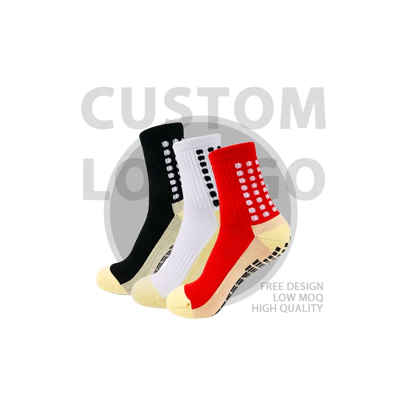 Uron cotton socks high quality dog socks with grip football sport socks