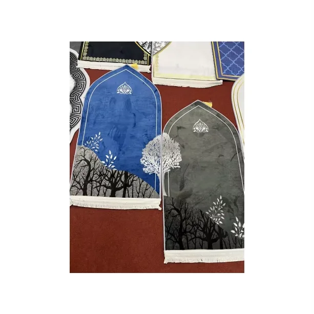 Hot Sale Muslim Prayer Rug Islamic Prayer Mats Perfect Ramadan Gifts Turkish Anti-Slip Praying Carpet