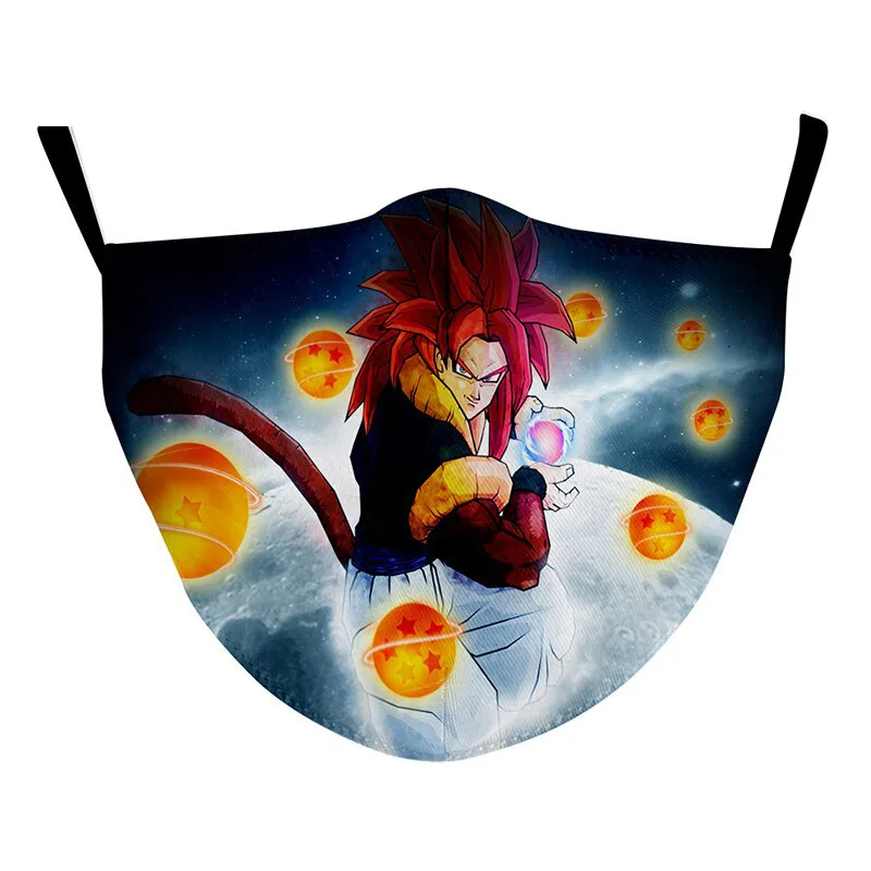 Dragon Ball Anime Digital Printing Maskes Washed Cotton Cosplay Personalized Custom Dust-proof Smoke Outdoor 3D Maskes