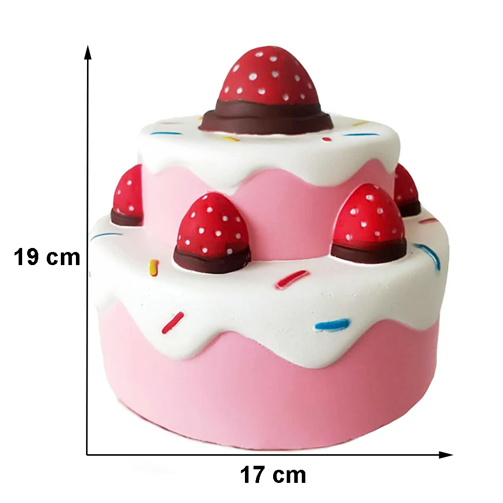Strawberry cake food toy big soft ball jumbo cake squishy