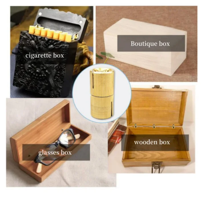 Wooden Jewelry Box Brass Invisible Pin Hinge Cabinet Round Barrel Cylinder Hinges