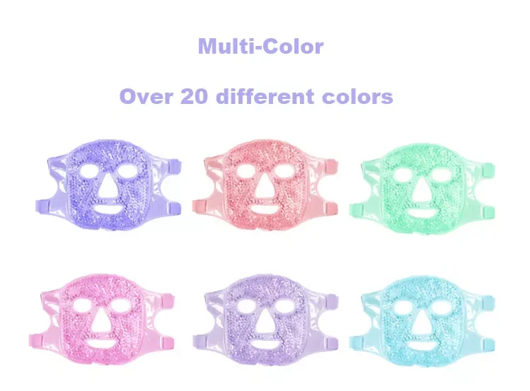 Beauty Hot Cold Therapy Heated Cooling Reusable Gel Beads Ice Compress Eye Mask With Soft Plush Backing Cold Hot Gel Face Mask