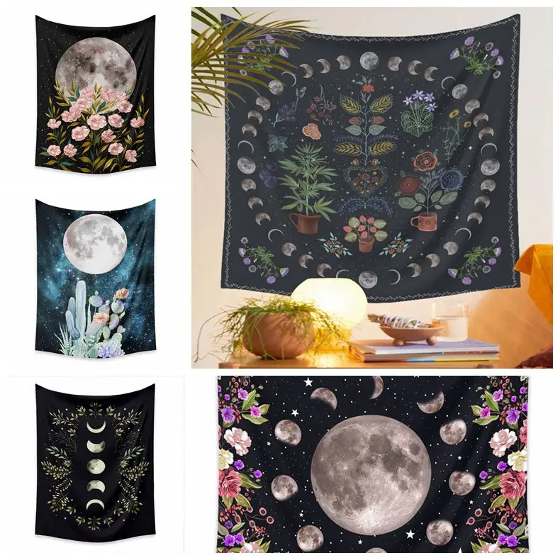 Moon Phase Wall Hanging Tapestry For Home Decor Bedroom Wall Background Tapestry