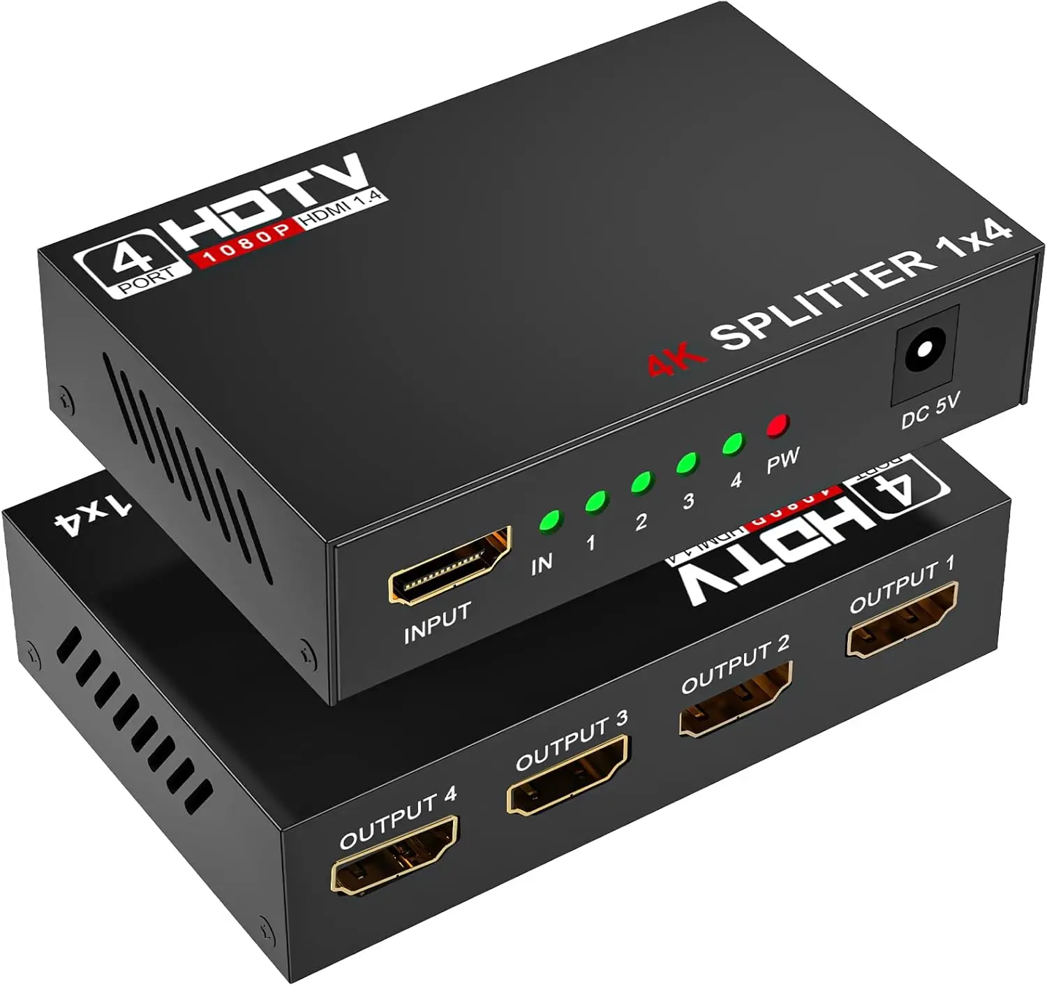 HDMI сплиттер 1 в 4 выход 1x4 видео дисплей несколько дублирующий зеркальный экран ультра HD 1080P 4K / 2K церковь