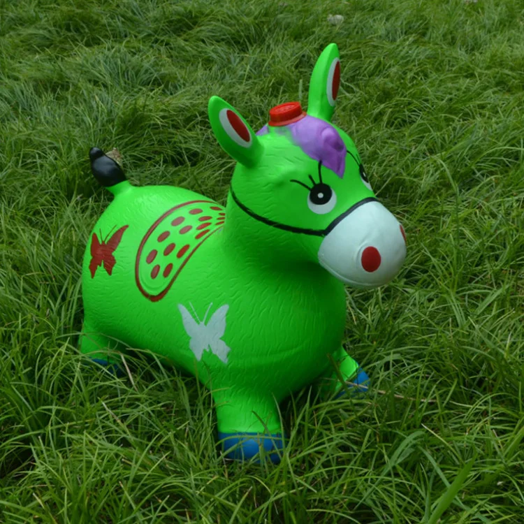 PVC inflatable jumping horse for children, unicorn jumping horse toys inflatable riding toys