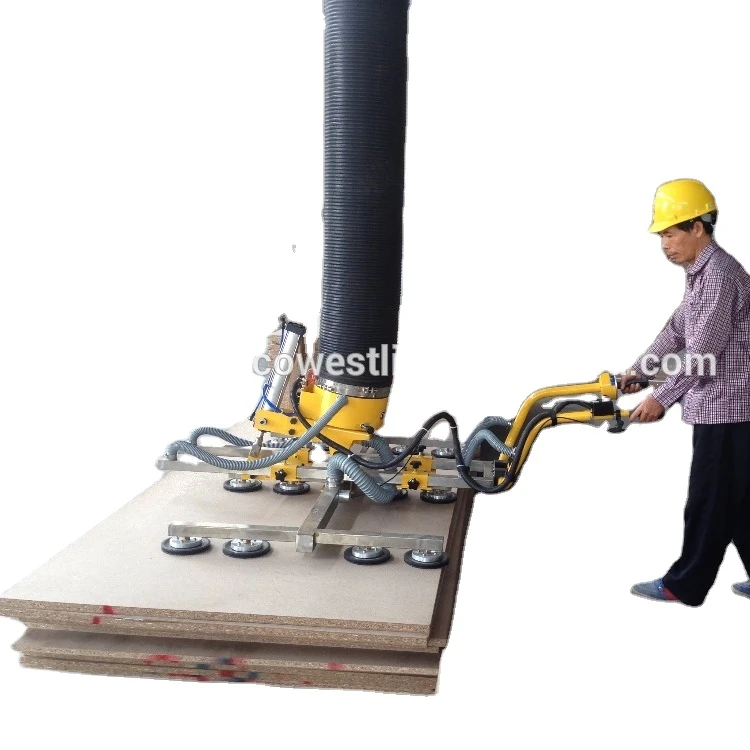 
Vacuum tube lifter for timber panel handling, sawing machine feeding 