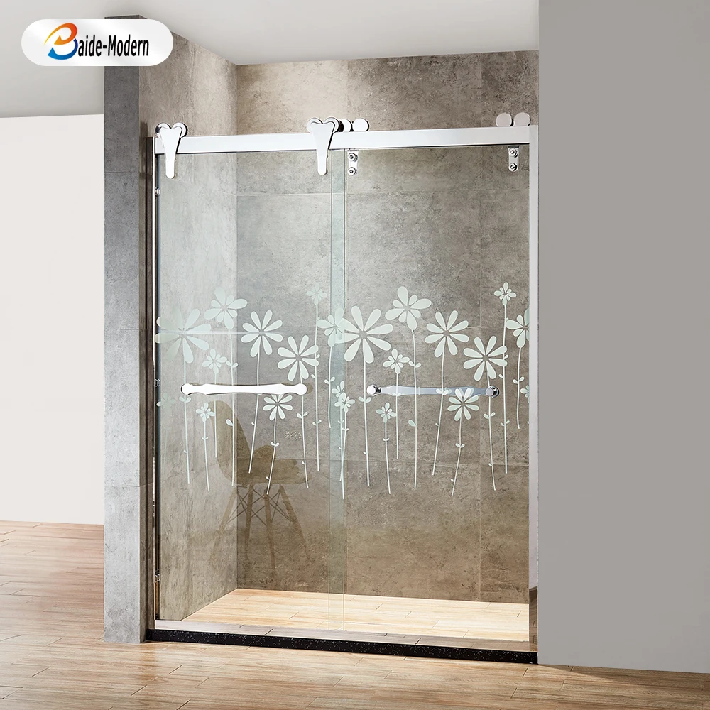 Luxury hotel sliding door waterproof stainless steel material freestanding shower room for bathroom
